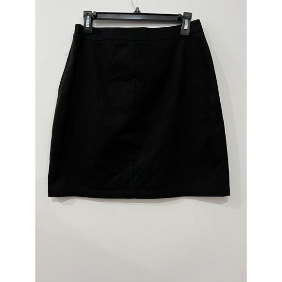 New Maje Size 40 Eyelet Cotton-gabardine Black Mini Skirt Going Out Streetwear - Picture 6 of 12